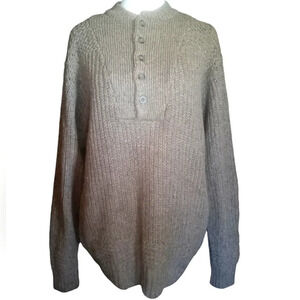 Northeast Outfitters Vintage Henley Chunky Knit Pop Over Sweater Size‎ Medium